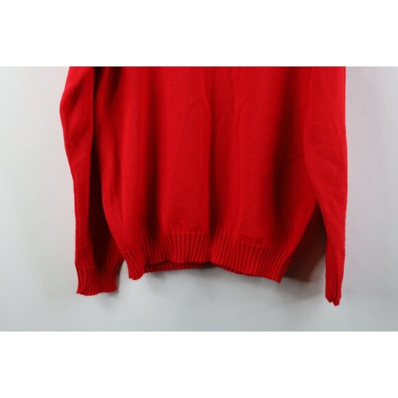 Vtg 70s 80s Womens Large Knit Argyle Ohio State University V-Neck Sweater USA - Picture 13 of 13